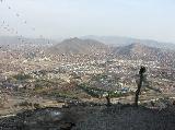 Lima city from cerro San Cristobal (with cactii)