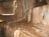 As this is underground, a sort of window was carved and covered with gold to mirror the light inside the chamber