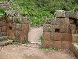 These were the gate to the sacred city of Pisac. It was the only door of the city that could be closed. Note the holes in the walls: they were used to tie up the cross shaped wooden made lock.