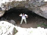 There is a number of caves on the island. And a caveman ???