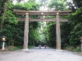This is the main gate at Meiji-jingu shrine, dedicated to the Emperor Meiji and his wife Empress Shoken