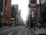 Ginza main avenue. Ginza is a fancy shopping area.