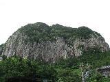 This is Mt Sanbang. Legend says that the tip of Mt Halla was blown off and landed here to become Mt Sanbang.