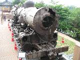This poor steam locomotive counts more than 1020 bullet holes