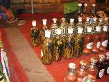 ... and has very interesting products indeed ; here Lao Lao rice wine, perfume with delicacies like scorpions or snakes