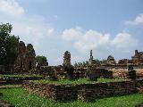 The place has been mostly destroyed by the Burmese when they invaded Ayutthaya kingdom.