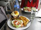They have nice and big burgers :) this one had ostrich and buffalo and beef meat.