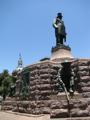 ... Paul Kruger's bronze statue.